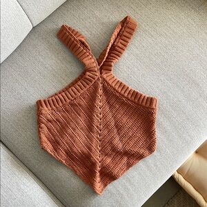 Lovers & Friends Rust Knit Sleeveless Top